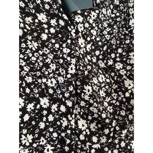 NWT ModCloth Just Gotta Have It Mini Dress Black Ditsy Floral Women’s Size 2 - Picture 9 of 11